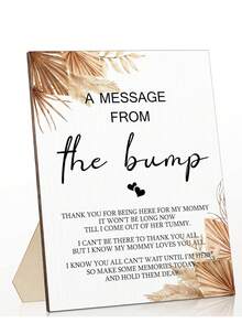 Unique Baby Shower Game Sign Wooden DIY Message Decor, Gender Reveal Party Table Top Decorations, Adorable Neutral Baby Shower Gift - Multicolor - View 16