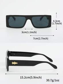 4 件套男士塑料方形眼镜，经典商务/正式风格，适合通勤、商务、夏季海滩度假、户外、旅行的街头穿着