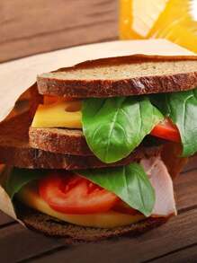 50/100 Stücke Kraft-Papier Sandwich Tüten, fettdichte Einweg-Lebensmittelbeutel für Burger, Desserts, frittierte Hühnchen | auslaufsichere Snack-Verpackung für Partys, Catering, Foodtruck | Hochzeit Geburtstag