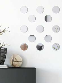 20/50/100/200pcs, 2cm Circular Acrylic Mirror Mosaic Tiles, 3D Crystal, Fashion Rhinestone Mirror Wall Sticker, Home Peel And Stick Geometric Wall Decor, For Bedroom, Living Room, Bathroom Decor, Glass Face, Shiny Sparkle, Reusable, DIY Jewelry Making, Party Craft, Phone Case, Gift Craft Decorative Sticker, Portrait Mirror Tile, Multi-Surface Installation Stickers