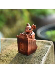 1pc Cartoon Cute Mouse Lecturer Professor Mini Ornament Home Courtyard Living Room Bedroom Office Desktop Creative Decoration Ornament - Multicolor - View 4