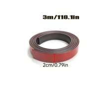 Flexibles magnetisches Band - Klebestreifen mit starkem Selbstklebeffekt, ideal als magnetische Rolle für alle Projekte, klebrige Magnete für Kühlschrank, Stärke, starker Kleber, Polyestermaterial, runde Form für Bastel- und Kunstprojekte, täglicher Bürogebrauch