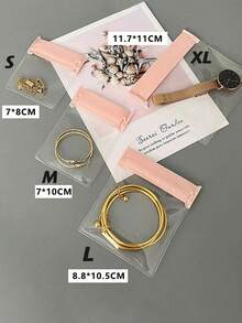 Clear Jewelry Storage Bag Zipper Closure Dustproof Pouches, Self Locking PVC Resealable Bag,Portable Waterproof Ziplock Bags Small Dustproof Jewelry Pouch For Home, Antioxidant Zipper Travel Essentials Travel Accessories Travel Bag Vacation Holiday Back To School School Stuff Jewellery Box Jewelry Organizer - Multicolor - View 7