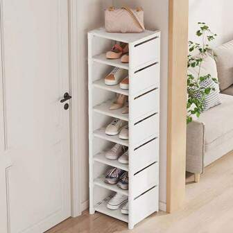 1 Stück einfaches staubgeschütztes Schuhregal, mehrstöckiges platzsparendes Aufbewahrungssystem für Zuhause und Studenten-Wohnheime mit großer Kapazität, zur Montage im Eingangsbereich