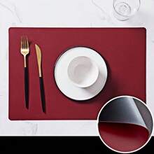 1-8 peças/Conjunto de Jogos Americanos de Uso Dupla Face em Cores Variadas, Laváveis, Fácil de Limpar, Antiderrapante, Resistente ao Calor, Decoração de Mesa para Jantar em Festas de Feriados e Casamentos