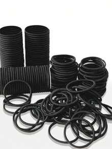 1 件/3 件/5 件/10 件/20 件时尚简约风格黑色发带，男女发饰，柔软编织弹性马尾辫夹，发带发圈，橡皮筋，发髻和马尾辫夹，耐用防滑