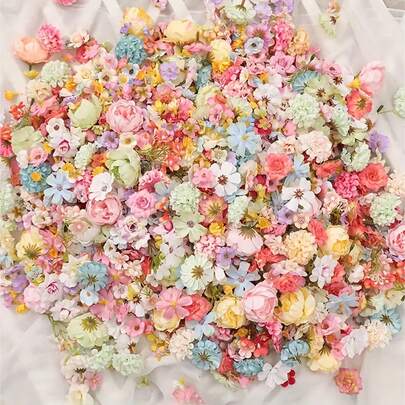 20/50/100pcs Artificial Daisy Flower Mix, Polyester DIY Material For Wedding Decoration, All-Season Spring, Hotel Decor, Thanksgiving, Various Room Types, No Container, Suitable For Valentine'S Day, Easter, Halloween, Mother'S Day Home Decoration,Fall Decor,Autumn