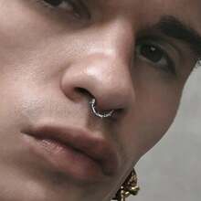 1pc 316L Stainless Steel Clip-On Spiral Chain Nose Ring Earring Cartilage Helix Septum Ring Unisex Body Jewelry - Multicolor - View 14