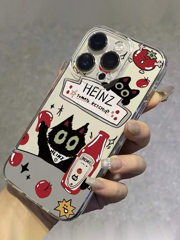 1pc Cosmic Tomcat Pattern Full Protective TPU Shockproof Phone Case Compatible With Iphone 16E, 16, 13, 15, 15 Pro, 14 Pro, 14 Plus, 7/8 Plus, 11, 12 Pro Max, 13, 14 Pro Max, S24, S23, S25, A06, Great Gift For Friends & Family