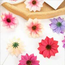 10/20/30/40/50pcs Simulated Peacock Chrysanthemum Daisy, DIY Flower Wreath Accessories, Hairpin Decoration, Suitable For Home Office, Coffee Shop, Party And Wedding