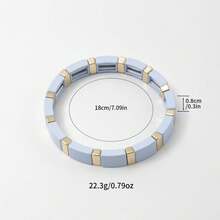 1pc Women's Chic Minimalist Enamel Painted Bangle Bracelet - Candy Color Bracelet - View 23