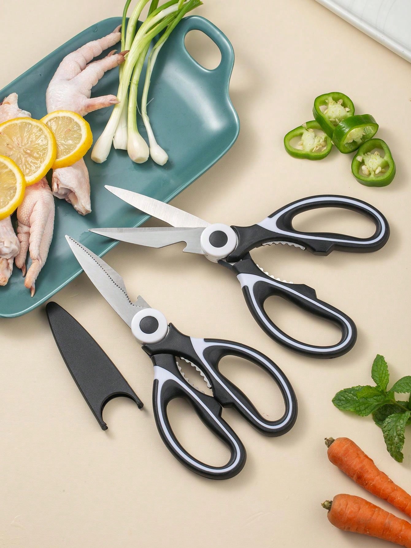 مقص مطبخ متعددة الاستخدامات 1 قطعة مصنوعة من الفول...