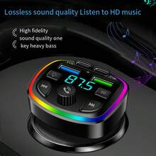 Nuokaiqi 2025 New Lossless Sound Quality Wireless Car MP3 Player FM Transmitter Dual USB Fast Charge Dual PD Type-C USB One-Click Hands-Free Call Car Audio Receiver BT5.0 - BT Car Charger - View 7