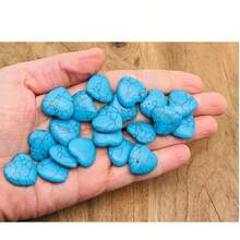 QYDCX 1/5/10/20/50/100pcs Crystal Heart Shaped Cute Healing Crystal Rose Quartz Stone Palm True Gem Set Spiritual Energy Balance - Blue Turquoise - View 6