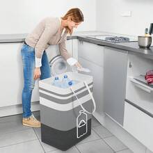 大型厨房回收箱（20 加仑）、大型室内家用回收箱，用于回收瓶子、罐子、玻璃和废塑料、纸篮、洗衣篮、玩具篮。