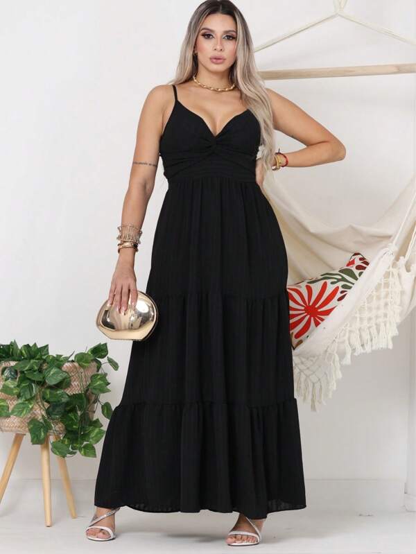 vestido longo alcinha nó babado tres marias moda blogueira evangelica casual festa casamento