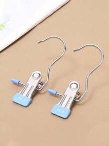 20PCS Of Stainless Steel Clothes Clip, Laundry Clothes Nail With Hook, Portable Hanging Clothes Clip, Wardrobe Organizer, Hanger Halloween Decorations Halloween Costumes Autumn Decor Festival Decor Bedroom, Organizer, Home Storage, White T Shirt Women, Black Pants Women, Ladies Winter Clothes, Dress,