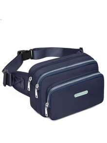 男女腰包大容量多层实用包商务现金现金斜挎背包 - 彩色 - 查看 9