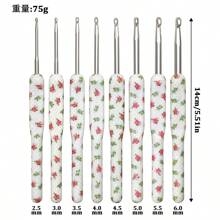 Set de 8 ganchos de ganchillo pequeños y rosas nuevos - Juego de herramientas de ganchillo DIY adecuado para tejer suéteres, bufandas, calcetines, sombreros y talla grande