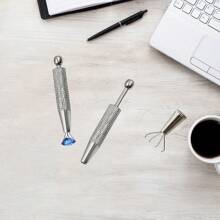 Precision 4-Claw Jewelry Tweezers - Gem And Diamond Setting, Ideal For Beads And Small Parts, Ergonomic Metal/Aluminum Craft Tools, Jewelry Making Tool
