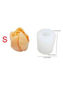 1pc 3D Tulip Bud Mold Candle Mold DIY Flower Shaped Fragrance Stone Plaster Soap Epoxy Resin Mold Cement Concrete Gypsum Clay Mold Handmade Candle Decor