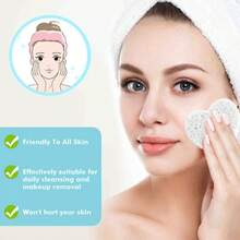 110pcs Heart-Shaped Facial Sponges - Natural Exfoliating & Makeup Remover Pads With Storage Container - Multicolor - View 5