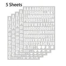 5/10 Sheets 0.5 Inch Letter Stickers Small Decor Stickers Waterproof Mailbox Sticker Vinyl Letter Stickers Window, Water Bottles,DIY,Door,Sign,School Supplies,Back To School