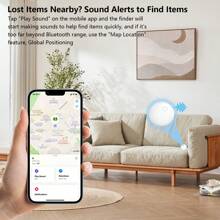 Tracker Air Tag: Smart BT Tracker, Item Finder Works With Apple Find My (IOS Only) App, Trakcer Tag Locator For Keys,MFI For LOS FIND MY APPLE , Luggage, Satchel, Backpack Etc. (Not For Android Devices)
