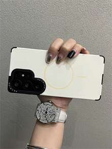 Liquid Skin Feel Magnetic Phone Case Compatible With Samsung Galaxy S25 S24 Ultra S23Ultra S22Ultra Plus Luxury For Wireless Charging Four Corners Anti-Drop Solid Color SHockproof Protect Bumper Fundas Back Cover