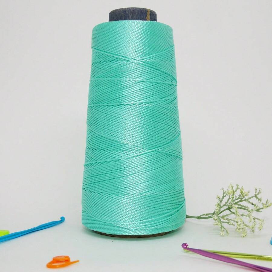 Queen Thick Polypropylene Crochet Thread Box Braids, Braids, Handmade Work 500 Meters - 水綠色 - 查看 1