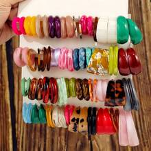 Set de cercei cu lanț lung, 10-40 de perechi, din foi de rășină acrilică, în formă de C