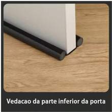 Door Seal Protector Roll Adjustable Waterproof Security Door Black 93cm Adjustable Immediate Shipping - màu đen - Xem 7