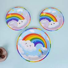 68/10/Set, Rainbow Cloud Themed Party Supplies, Disposable Party Plates, Party Paper Plates. Includes 7-Inch Plates, 9-Inch Plates, Paper Cups, And Tissue Sets. Suitable For 16 People, Picnic Supplies, Birthday Parties, Camping, Decoration, And Celebration Events. Party Gifts, Bridal Gifts, Rainbows, Clouds - Nhiều màu - Xem 9