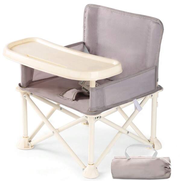 Baby Chair, Table Chair, Baby Children, Kids Chair, Foldable, Storage Bag Included, Portable, Lightweight, Anti-Slip, Durable, Safety Belt, Load Capacity 44.1 Lbs (20 Kg), Baby Seat, Dining