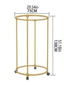 1pc Thick Circular Rotating Clothes Storage Hanging Rack, Floor Standing With Wheels, Easy Drying Rack, Multi-Functional Multi-Layer Metal And PP Clothes Rack, Suitable For Home And Retail Space Garment Storage And Display, Balcony Drying Rack, Clothes Store Display Rack With Wheels, Applicable To Room, Living Room, Balcony, Office - Multicolor - View 9