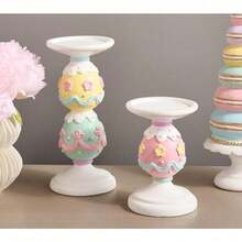 RELC-Set Of 2 Egg Pedestal Candle Holders By Valerie-RELC