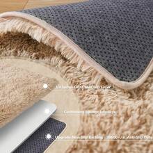 Area Rugs For Living Room, Large Fluffy Camel Rug For Bedroom, Soft Shag Shaggy Fuzzy Carpets For Boys And Girls Dorm Room Home Decor - Camel - View 3