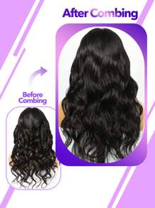 Pelucas de cabello humano con ondas de Body y vello facial para mujeres, pelucas sin pegamento con cierre de encaje 4x4, pelucas de encaje humano con densidad mejorada de 180% y longitudes de 8 a 32 pulgadas en color natural