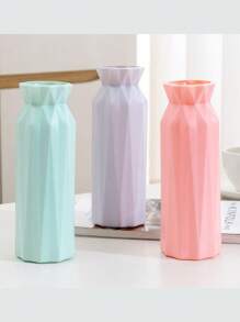 Modern Nordic Style Origami Art Flower Pot, Creative Cylindrical Vase, Suitable For Home Decoration, Wedding, Engagement, Birthday Party, Plastic, Bouquet Vase Photography Props And Creative Flower Art Perfect Choice, Vase Container Simple Geometric Flower Pot Decoration Living Room