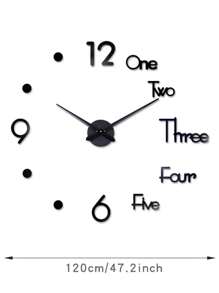 1 pieza de reloj de pared acrílico DIY, set grande sin marco creativo, fácil de instalar, reloj silencioso, set de reloj de pared DIY, decoración para sala de estar, dormitorio, decoración del hogar, reloj de pared para dormitorio, decoración de vuelta a la escuela