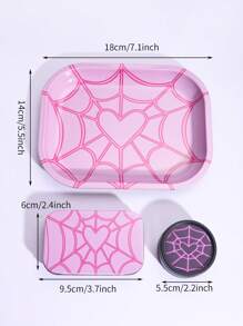 3 Pieces Set, Entry-Level Set With Multiple Prints - Including Metal Rolling Tray, Grinder, And Iron Box, Stylish Design, Perfect Gift For Halloween And Christmas!