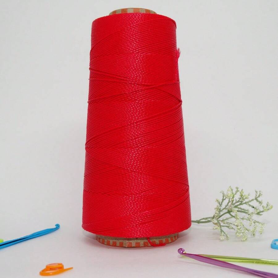 Queen Thick Polypropylene Crochet Thread Box Braids, Braids, Handmade Work 500 Meters - 紅衣主教紅 - 查看 1