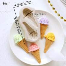 Ice Cream/Popsicle Silicone Mold, Cake Decorating Tools For Fondant, Chocolate, Candy, Cake Topper Accessories - Beige - View 7