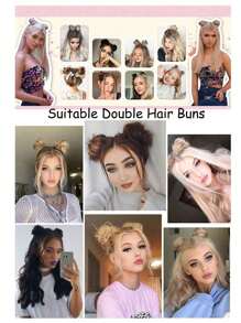2 Stück/Set DIY Haarbun Maker Silikon Haar Twist Donut, geeignet für Doppelbun Haarstyling, Haarbun Maker Set, Magic Haar Twist Donut, einfache und stilvolle Bun & Pferdeschwanz Kreation, DIY Haarstyling Accessoires, einfaches Design für Frauen, Haarband, Haaraccessoires, Haargummis, Haargummibänder