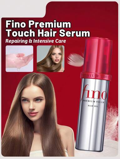 Fino Óleo para cabelos Premium Touch, reparação de danos, suavização do frizz, nutre os fios de cabelo, cuidado intensivo, fragrância duradoura, leve e não pegajoso (70 ml/2,4 fl oz)