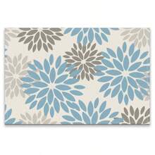 A Set Of 4/6pcs Spring And Summer Placemats Designed With Colorful Spring Flower Patterns, Woven From 100% Polyester Fiber, Machine Washable Polyester Placemats With Multiple Color Patterns To Choose From, Heat-Resistant, Stain Resistant, Waterproof, Easy To Clean, Suitable For Coffee Table Decoration, Holiday Party Decoration, Table Protection, Kitchen And Living Room Decoration