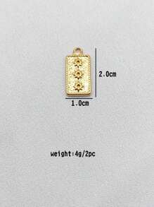 2 Stücke minimalistische personalisierte geometrische Schmuckzubehör, 18 Karat vergoldete Edelstahl Anhänger Halskette, DIY Schmuckherstellung
