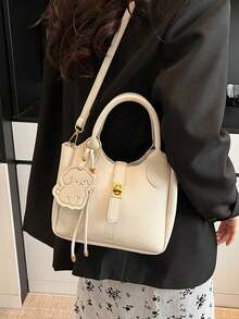 Niche Casual Tote Handbag For Women, Fashionable Bucket Bag, Versatile Crossbody Bag, Spring 2025 - White - View 6
