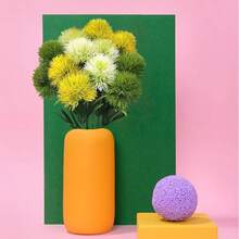 2/4/6/8/10pcs Simulated Ball Chrysanthemum Dandelion Simulated Dandelion Ball Artificial Flower Bouquet Wedding Party Home Desktop Decoration - Multicolor - View 3