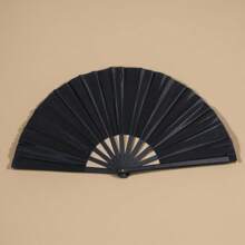 Kung Fu Folding Fan, Martial Arts Performance Bamboo Fan, Thicker Carbonized Bamboo Bone Silk Dual-Use Fan, Wedding And Festival Decoration Cooling Fan, Gift For All Ages, Classic Black Summer Cooling,Beach,Travel